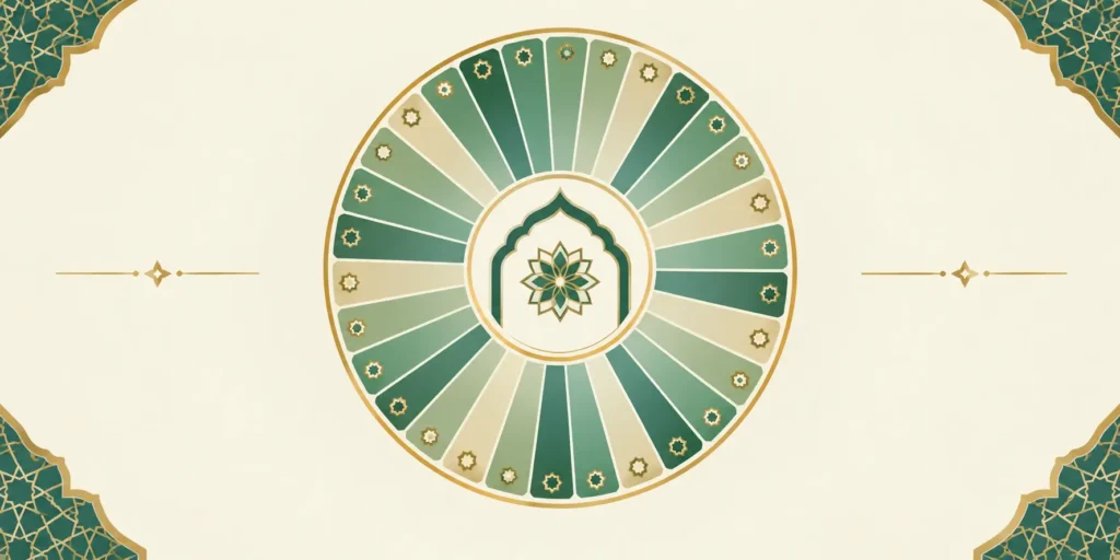Circular diagram showing the Quran's 30 Juz divisions