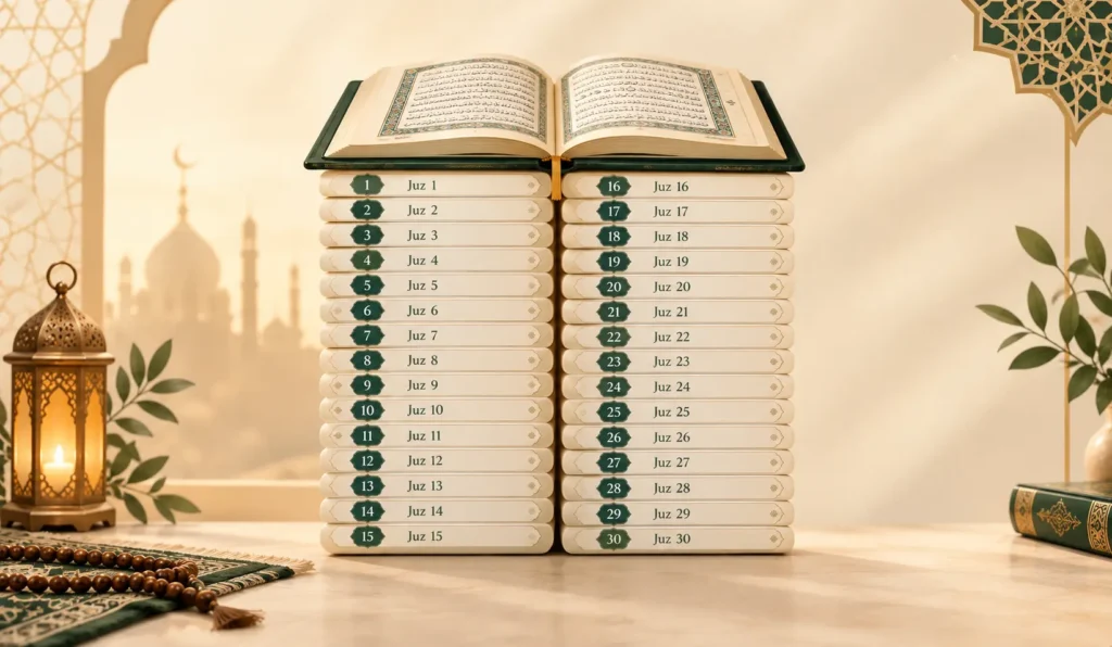 Quran Juz Para division of 30 parts