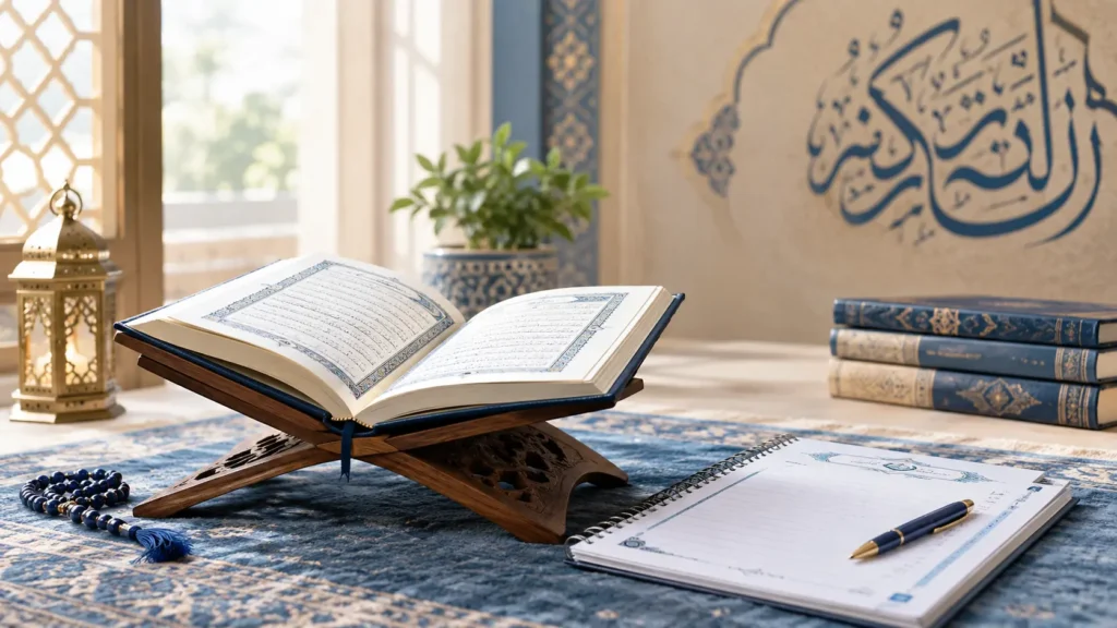 Open Quran and Tajweed study materials for Quran recitation