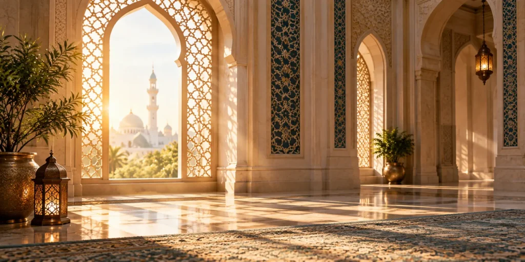 Islamic architecture symbolizing the meaning of Ar-Rahman