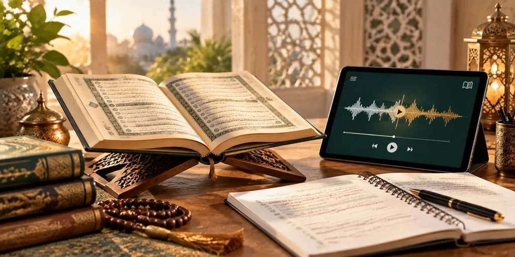 Arabic text transliteration and recitation study for Surah Al-Baqarah